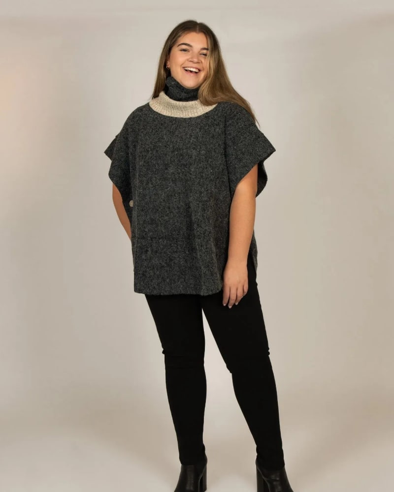 Short sleeve poncho sweater on sale
